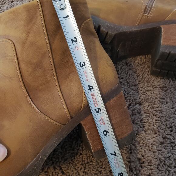 Kork-ease korks esmerelda chunky heel suede ankle boot y2k tan 7 - Picture 9 of 9